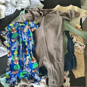 Bunch of baby boy clothes